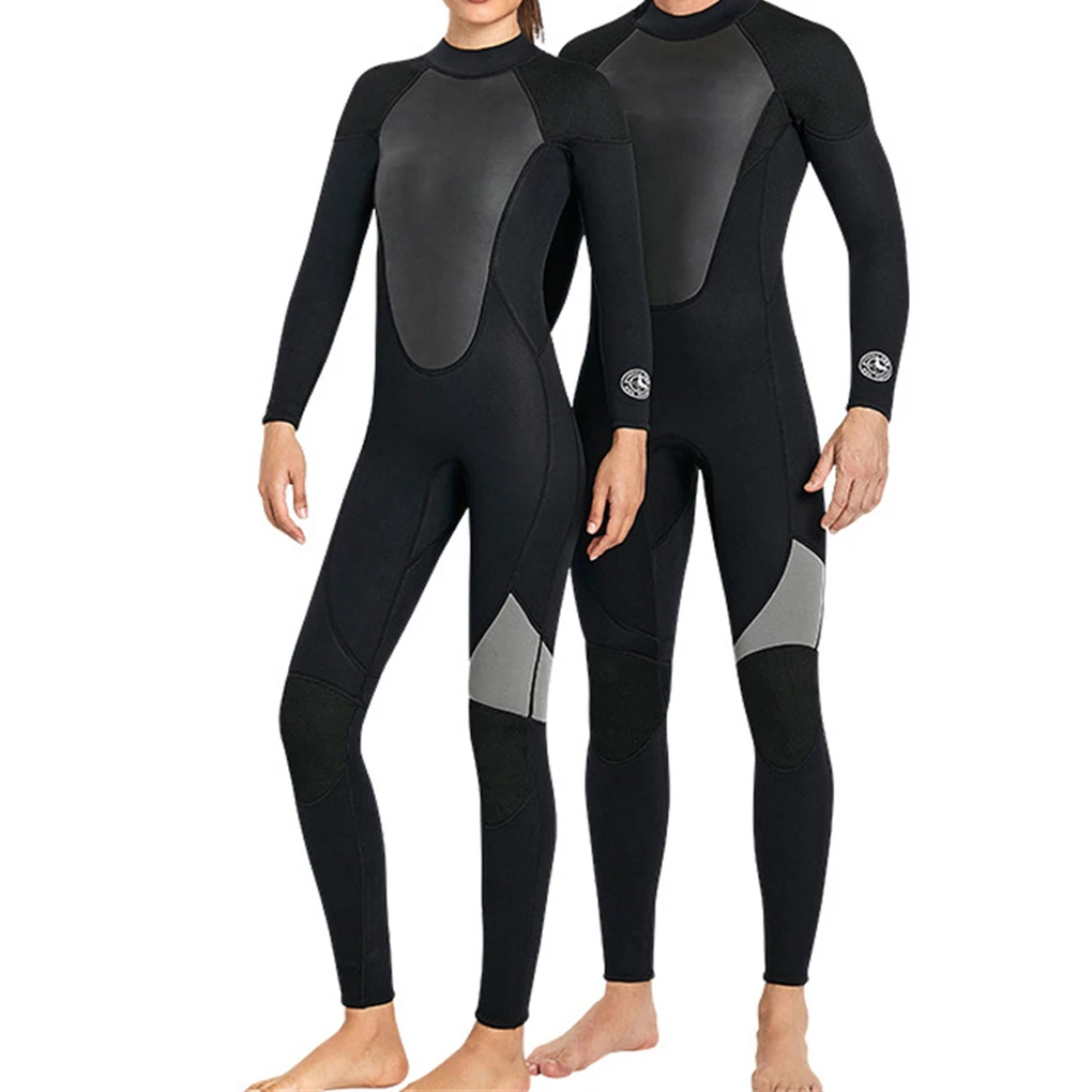 

Adult Wetsuit Professional Water Sport Fitting Surfing Tool Long Sleeve Dive Wear for Women Men Female/Black XS