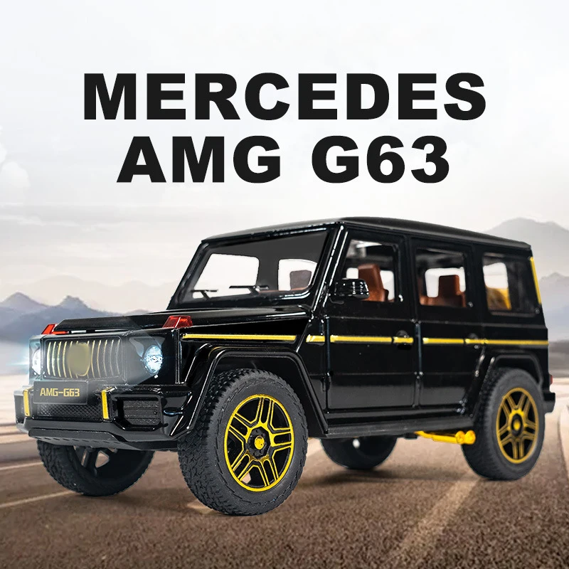 

1/24 AMG G63 SUV Alloy Car Toys Diecast&Toy Vehicles Metal Simulation Car Model Children Kid Gift With 6 Doors Open Sound Light