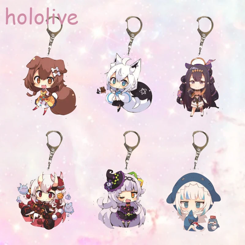 

Hololive Anime Figure 6Cm Acrylic Cute Key Chain Hoshimati Suisei Shirakami Fubuki Natsuiro Matsuri Murasaki Shion Nakiri Ayame