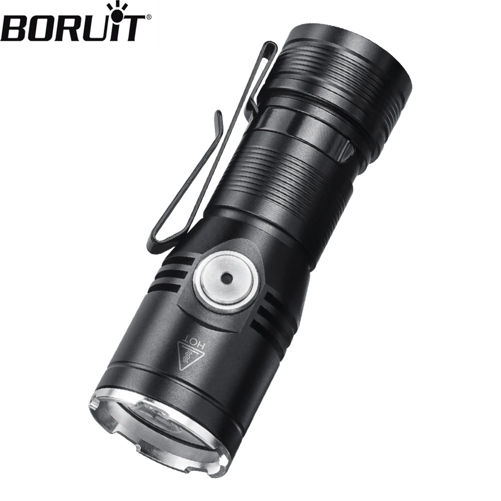 

BORUiT ET15 Mini Portable LED Flashlight Type-C Rechargeable Work Light With Magnet & Clip Camping Pocket Lantern Emergency use