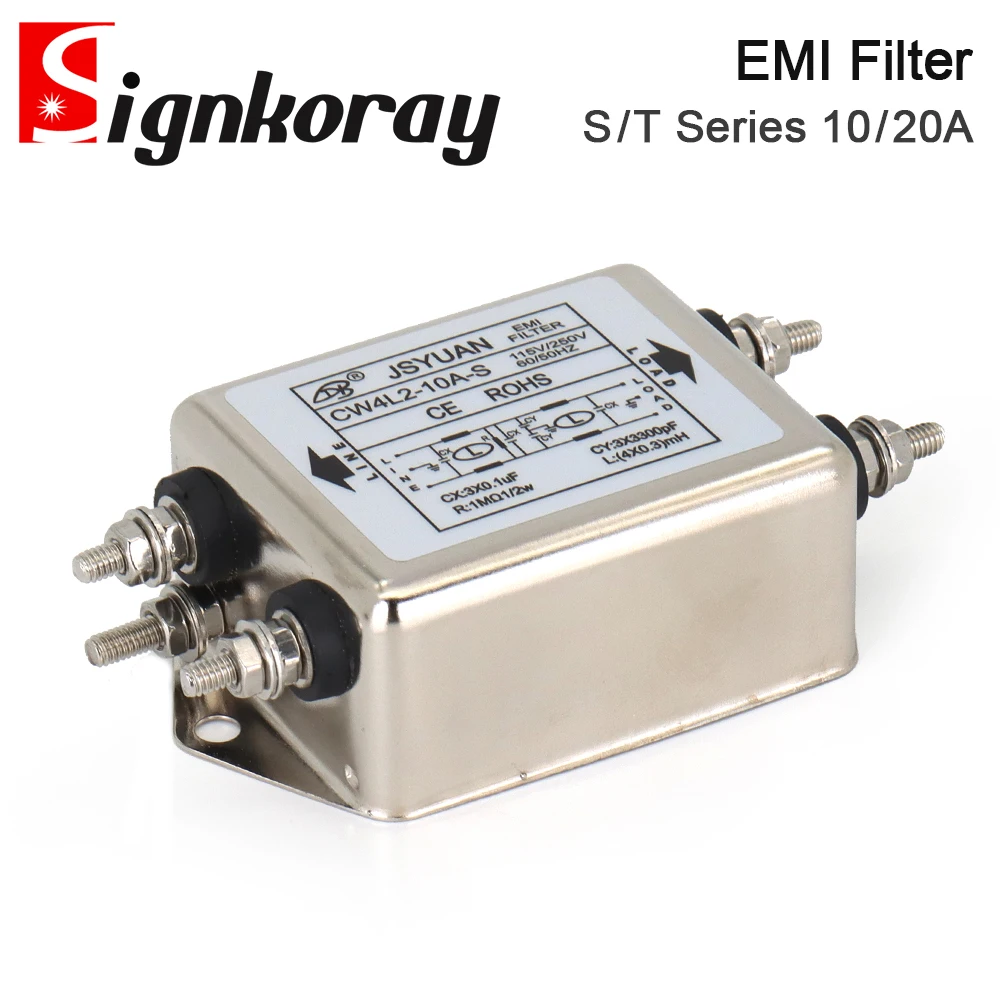 SignkoRay Power EMI Filter CW4L2-10A-T/S CW4L2-20A-T/S Однофазный AC 115V / 250V 20A 50/60HZ