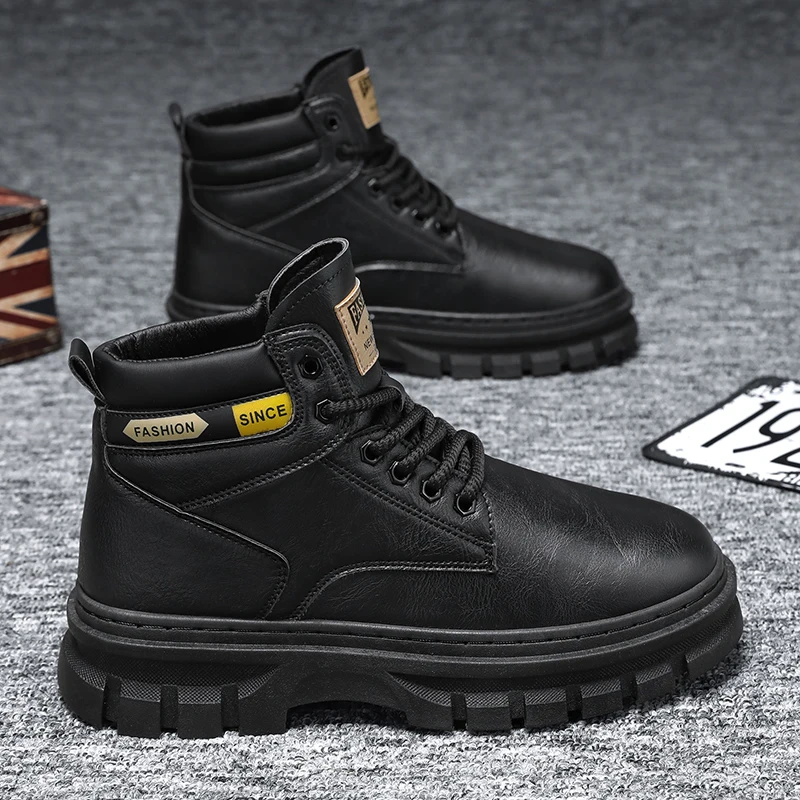 Высококачественные Мужские Уличные Кожаные Ботинки С Фирменным Именем YOSBOGR