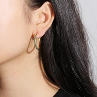 2022 new luxury aaa cz female wedding earrings hot sale gold color round hoop earring for women femme brinco wholesale
