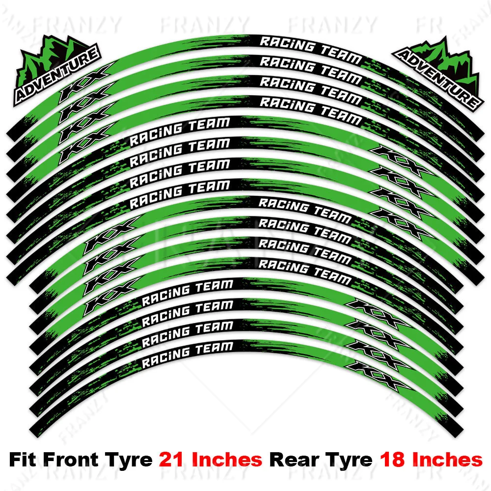 

Наклейка на колесо мотоцикла, наклейка на обод, светоотражающая полосатая лента для ступицы для KX 250 450 500 125 250X 450X KX250F KX450F 50 лет