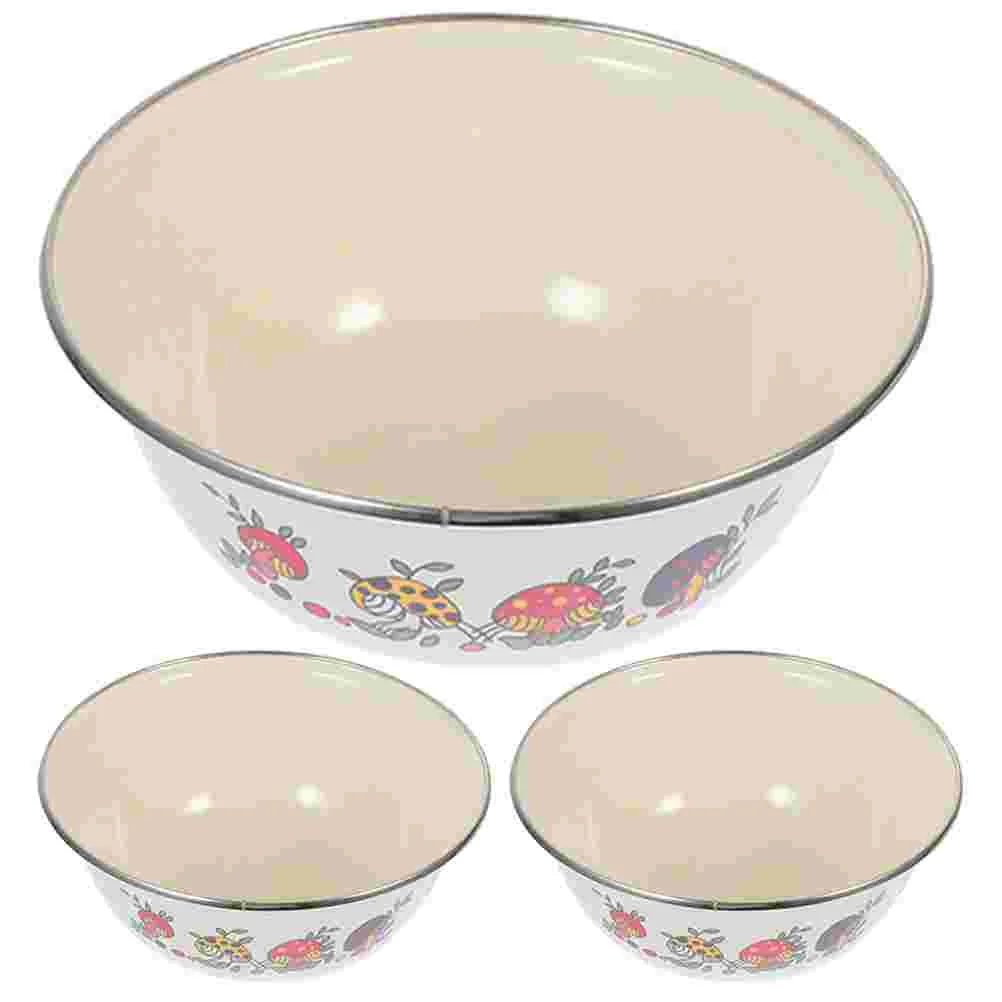 

Bowl Enamel Basin Soup Tableware Cooking Enamelware Salad Mixing Vegetables Baking Fruit Egg Ramen Pan Noodle Beatingvintage