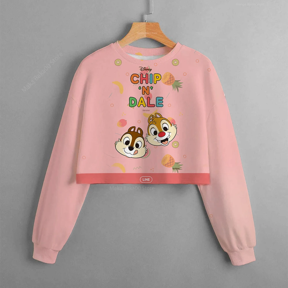 

Disney Chichititi Kids Sweater Round Neck Long Sleeve Cartoon Printed Sweater T-Shirt Girls Cute Autumn Winter New 2022