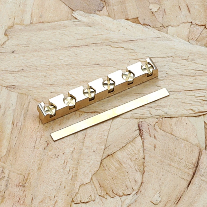 

Guitar Nut Replacement Set Electric Guitar Nut 42mm Brass Nut Height Bells Nut