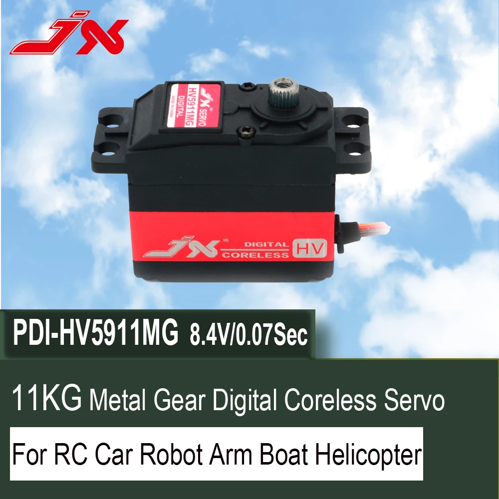 JX сервопривод PDI-HV5911MG 11 кг 8,4 в Высокоточный металлический редуктор ВЫСОКОЕ НАПРЯЖЕНИЕ ЦИФРОВОЙ без сердечника стандартные сервоприводы для радиоуправляемого автомобиля