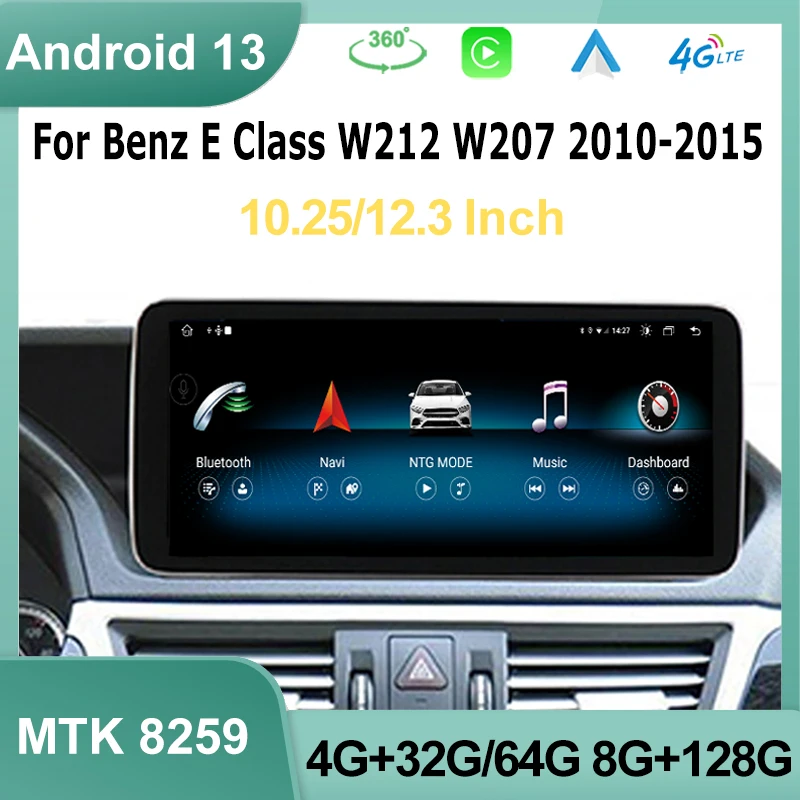 Заводская цена Android 13 авто радио Carplay для Mercedes Benz E Class W212 автомобильный видеоплеер