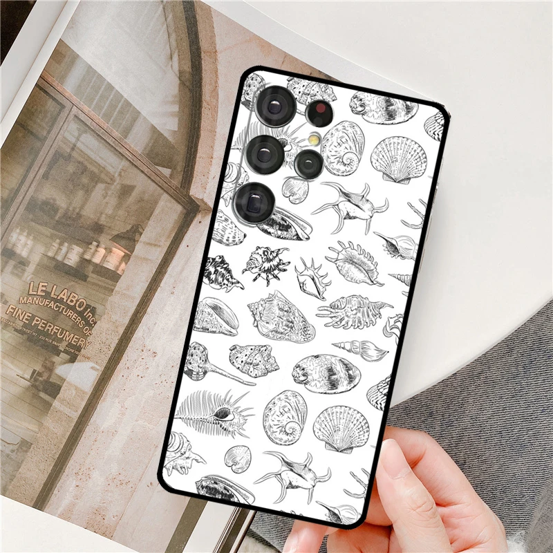 Чехол для телефона Seashell Shell Sea Art для Samsung Galaxy S25 Ultra S9 S10 S20 S22 S21 Plus S23 FE S24 Ultra Full Cover (art.: 3920cd1c00cec) - 3920cd1c00cec