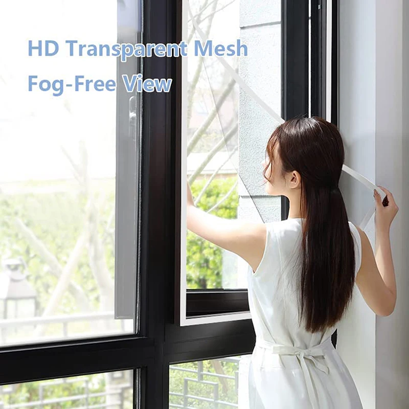 

Self-adhesive And Reusable Mosquito Nets For Windows, Anti-mosquito Window Screens, Tulle, Customizable In Summer, DIY, Washable