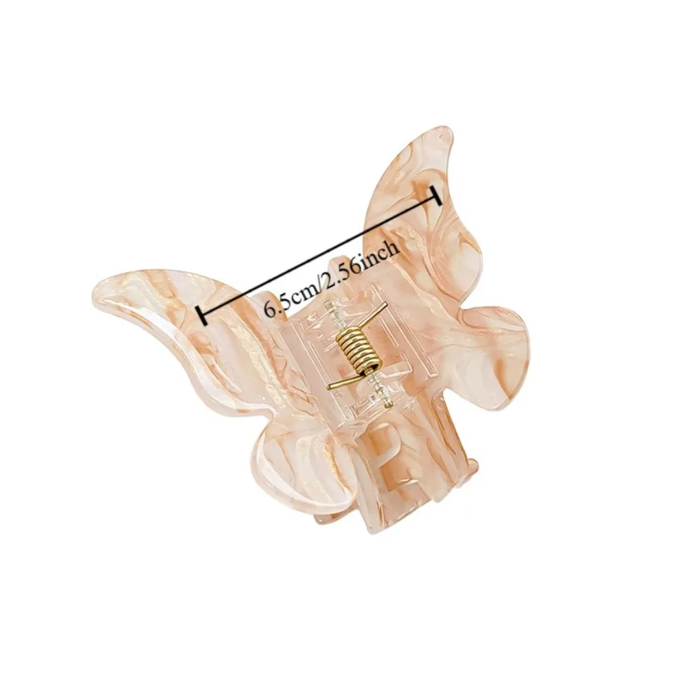 Корейский стиль ацетатная бабочка коготь для волос красочный акриловый