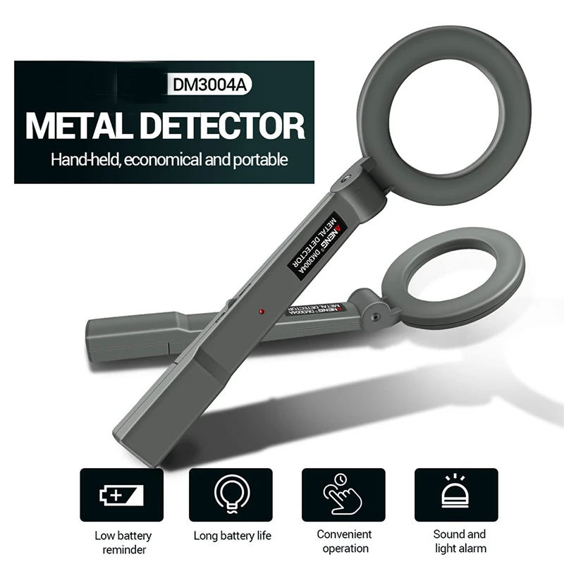 

Металлоискатель DM3004A, ручной Высокочувствительный металлодетектор с сигнализацией