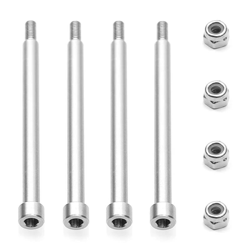 4Pcs 4X56mm Threaded Hinge Pins 70510 Replacement Accessories With M3 Nut For 1/5 Traxxas X-Maxx XMAXX RC Car Upgrades