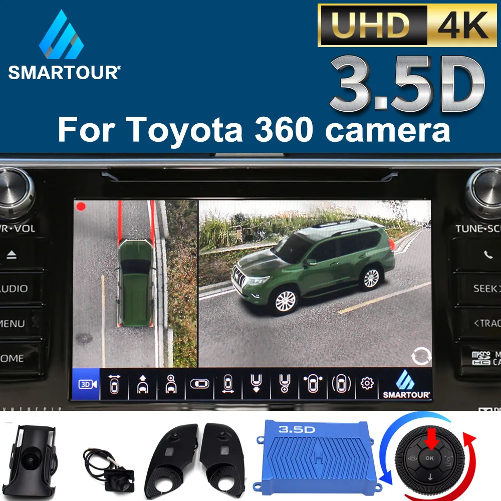 

Smartour 360 Car Camera HD 1080P 3.5D Panoramic View Image 4K UHD DVR Bird’s Eye View DIY System For Toyota Prado/Land Cruiser