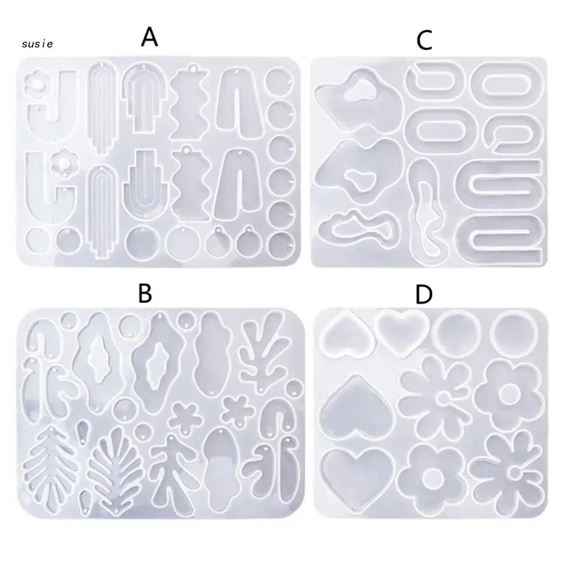 

3D Irregular Earring Silicone Mold Handmade Necklace Pendant Mold