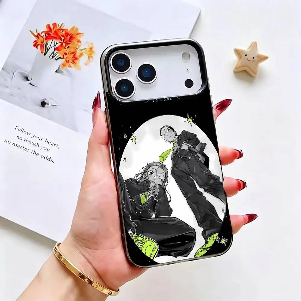 Чехол для телефона Manga G-Green Yuri серебристого цвета для iPhone 17 16 15 14 13 12 11 Pro Max Plus (art.: 3920dcded0829) - 3920dcded0829