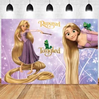 tangled rapunzel backdrop girls happy birthday party kids frag photograph background photo banner decoration studio prop