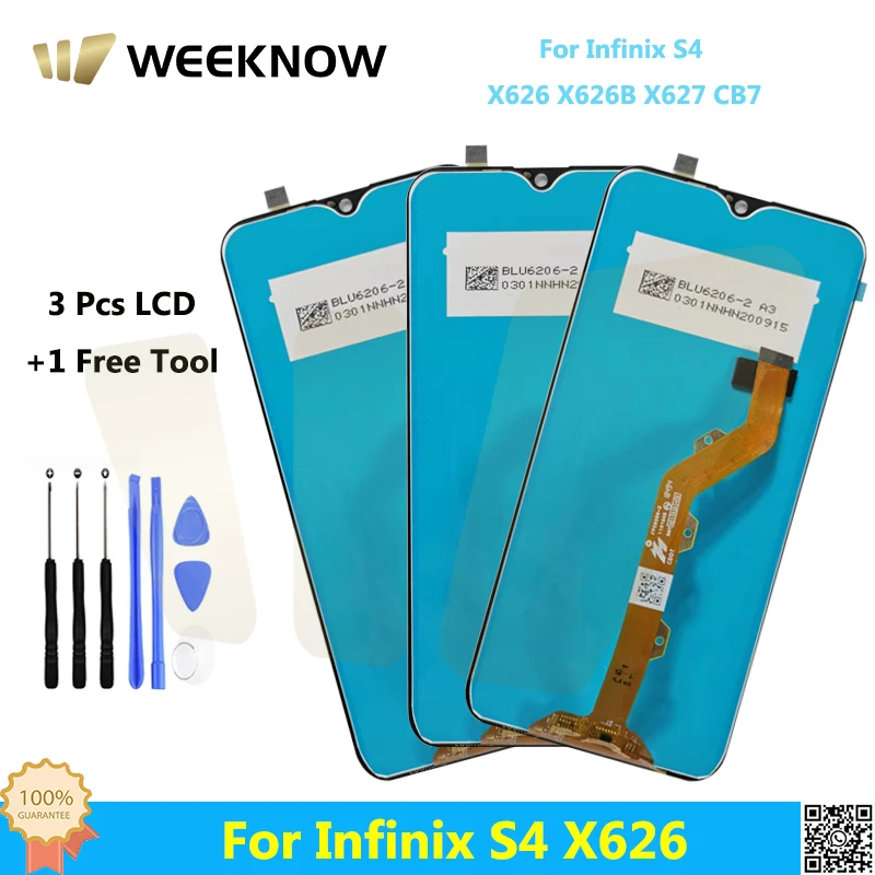 3 шт./5 шт., сенсорный ЖК-дисплей для Infinix S4 X626 X626B X627 CB7