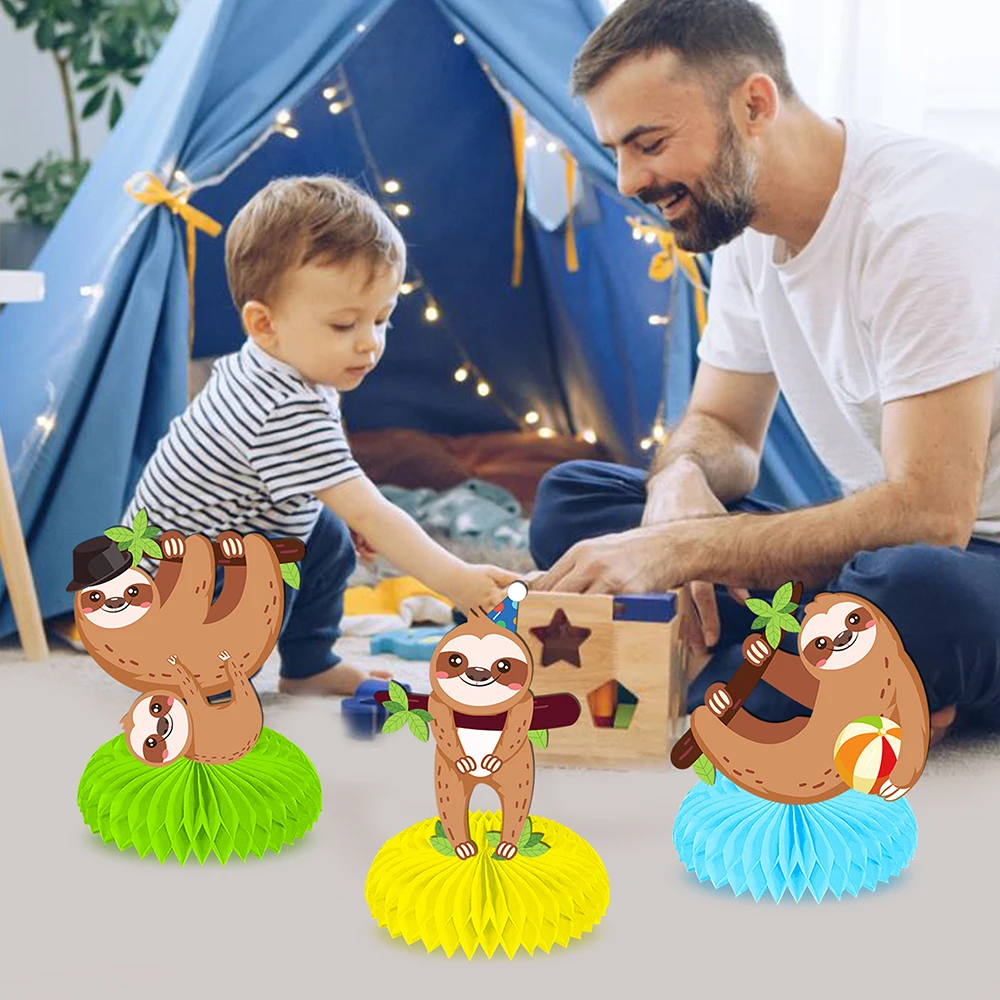 Мультяшные животные спящий Ленивец вечерние НКА в джунглях на день рождения