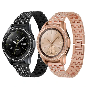 2в1 ободок + ремешок для samsung Galaxy часы кольцо ободок для samsung gear S3Galaxy 42 мм46 мм металлический ремешок для часов из нержавеющей стали