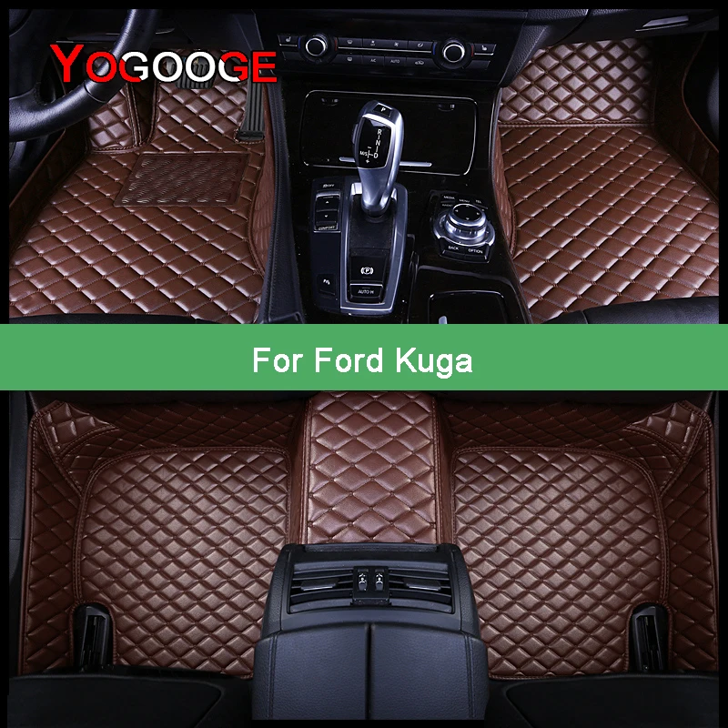 

YOGOOGE Car Floor Mats For Ford Kuga 2008-2021 Years Foot Coche Accessories Carpets
