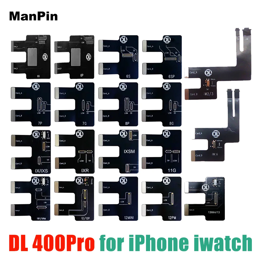 

Гибкий кабель DL400Pro для iPhone Smart Tester экран дисплей Сенсорное тестирование истинное звучание восстановление 13 Mini 12 Pro Max 11 XS 8 7 6 ремонт