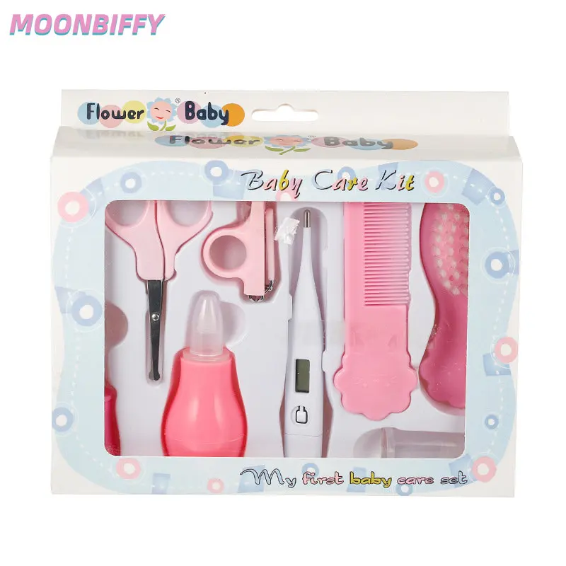 

Baby Care Kit 8pcs Set Baby Health Care Kit Kids Nail Hair Health Care Thermometer Grooming Brush Kit Baby Essentials Product
