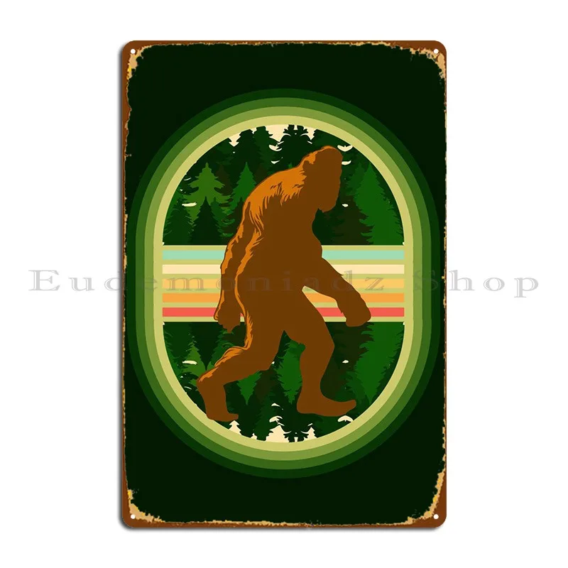 

Bigfoot ходячие за деревьями металлический плакат для кинотеатра