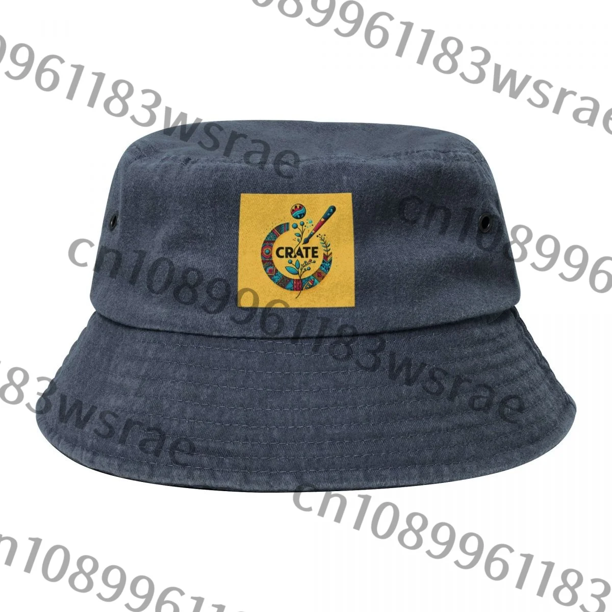 ЛОГОТИП AFRICAN FABRIC EXAMPLE Ковбойская джинсовая кепка Рыбацкая шляпа