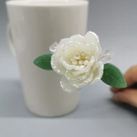 chinese style artificial flower hairpin handmade camellia hanfu headdress