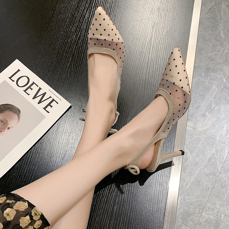 

Босоножки женские однотонные, заостренный носок, высокий тонкий каблук, модная обувь, лето 2022