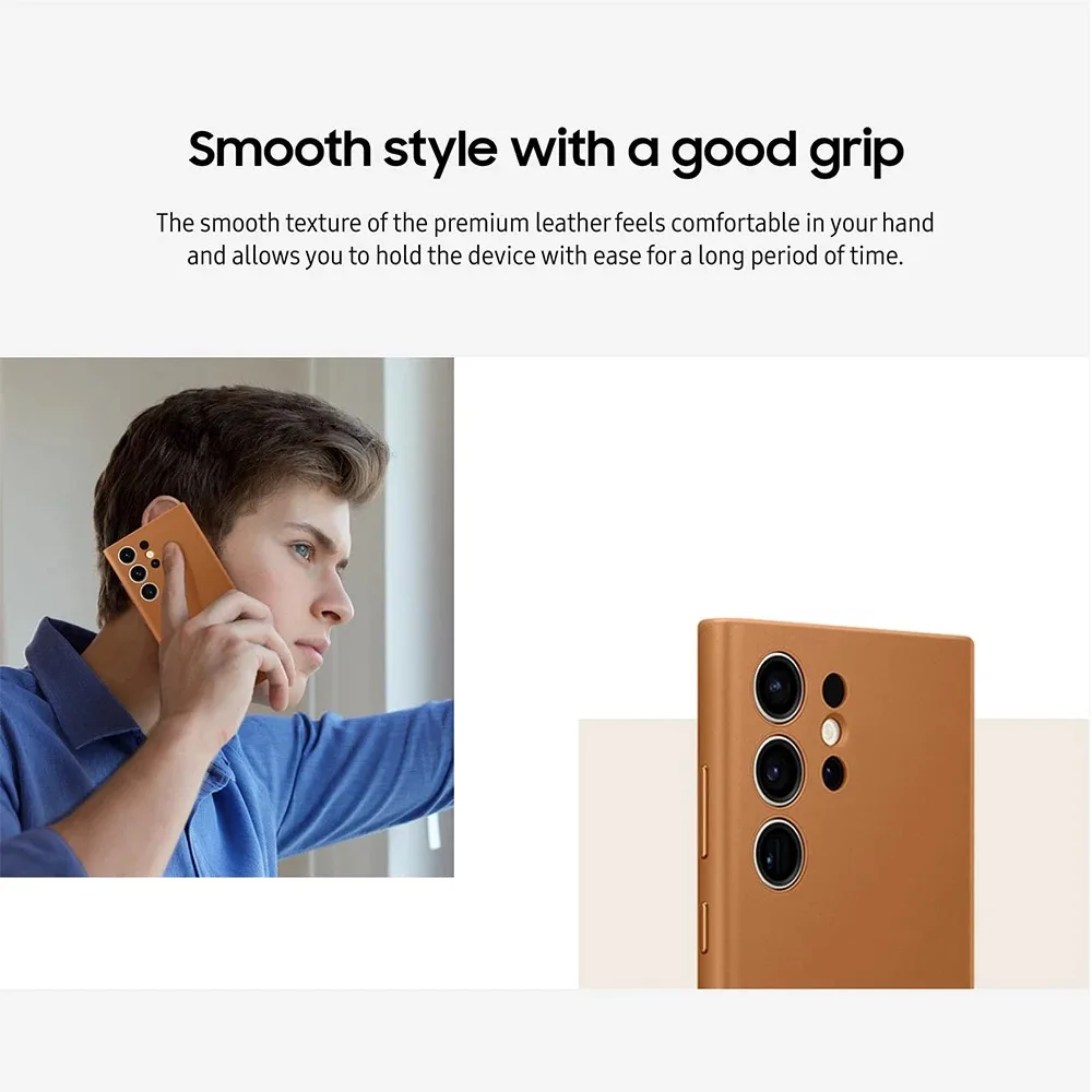 Оригинальный кожаный чехол для смартфона Samsung Galaxy S23 Ultra мобильный телефон из
