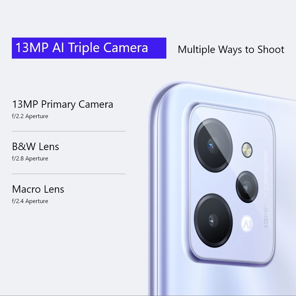 Ceny [New Arrival] Realme C31 Telefon Komórkowy Nagrywanie Rozmów NFC Octa-core Procesor 6.5 ''wyświetlacz 5000mAh Bateria 13MP AI Potrójny Aparat