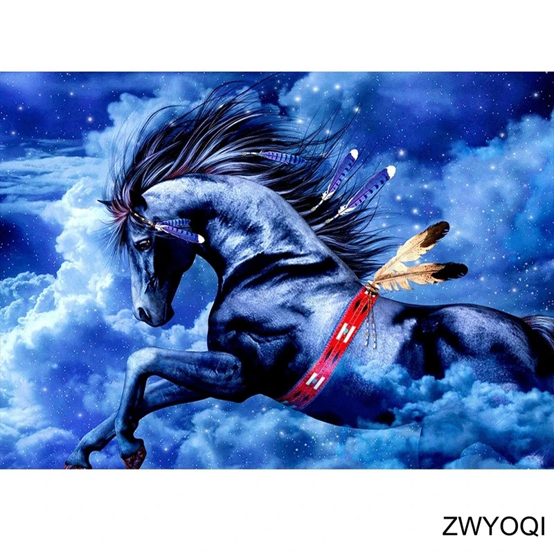 

Алмазная вышивка 5D "сделай сам", вышивка крестиком, Индийский тотем, полная квадратная фотография, перо, полная круглая алмазная живопись, животное