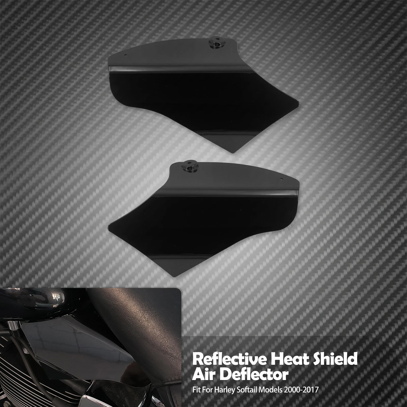 

Мотоциклетный воздушный дефлектор из АБС-пластика, светоотражающие седла, воздушный теплоотражатель для Harley Softail Fatboy FLSTF Deluxe FLSTN Slim FLS
