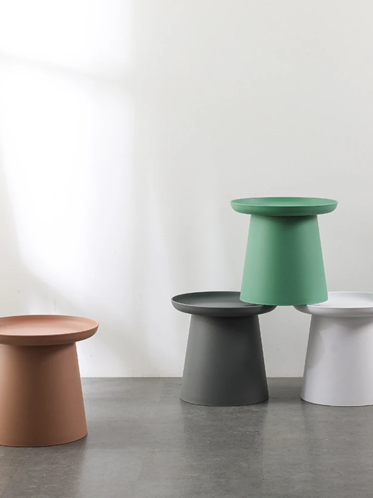 

Nordic Round Plastic Living Room, Home Coffee Table, Small Round Table, Simple Sofa, Side of A Few Simple Balcony