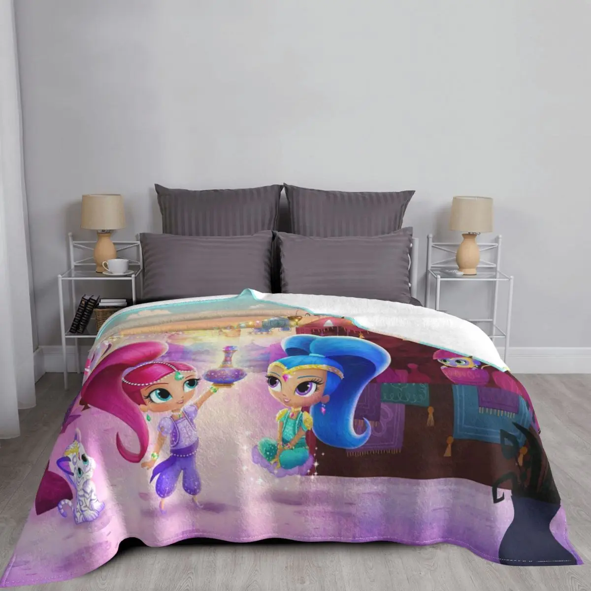 Блестящее и сияющее мультяшное одеяло чехол для дивана флисовое украшение