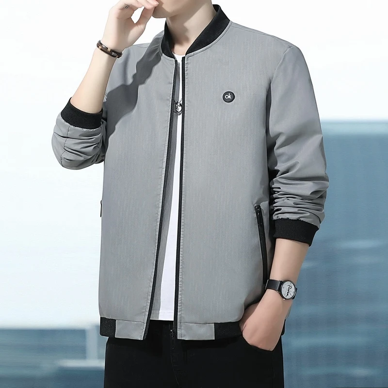 

Men's Jackets 2023 Autumn Spring Fashion Bomber Windbreaker Jacket Men Coat Zipper Military Casual Jackets Male Tops Clothing