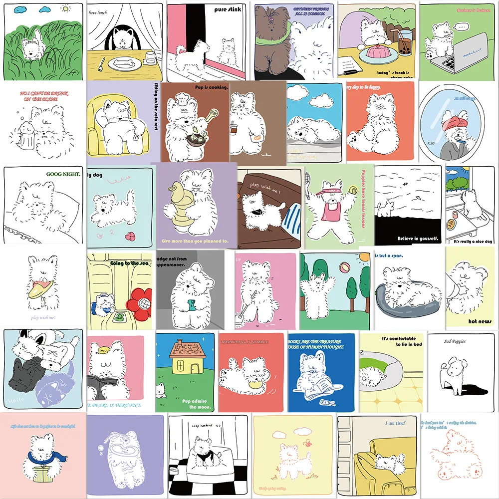 

Varied Dogs Graffiti Stickers Samoye Corgi Notebook Car Guitar Toys Sticker Planner Laptop Skateboard Phone Case Kids' Luggage
