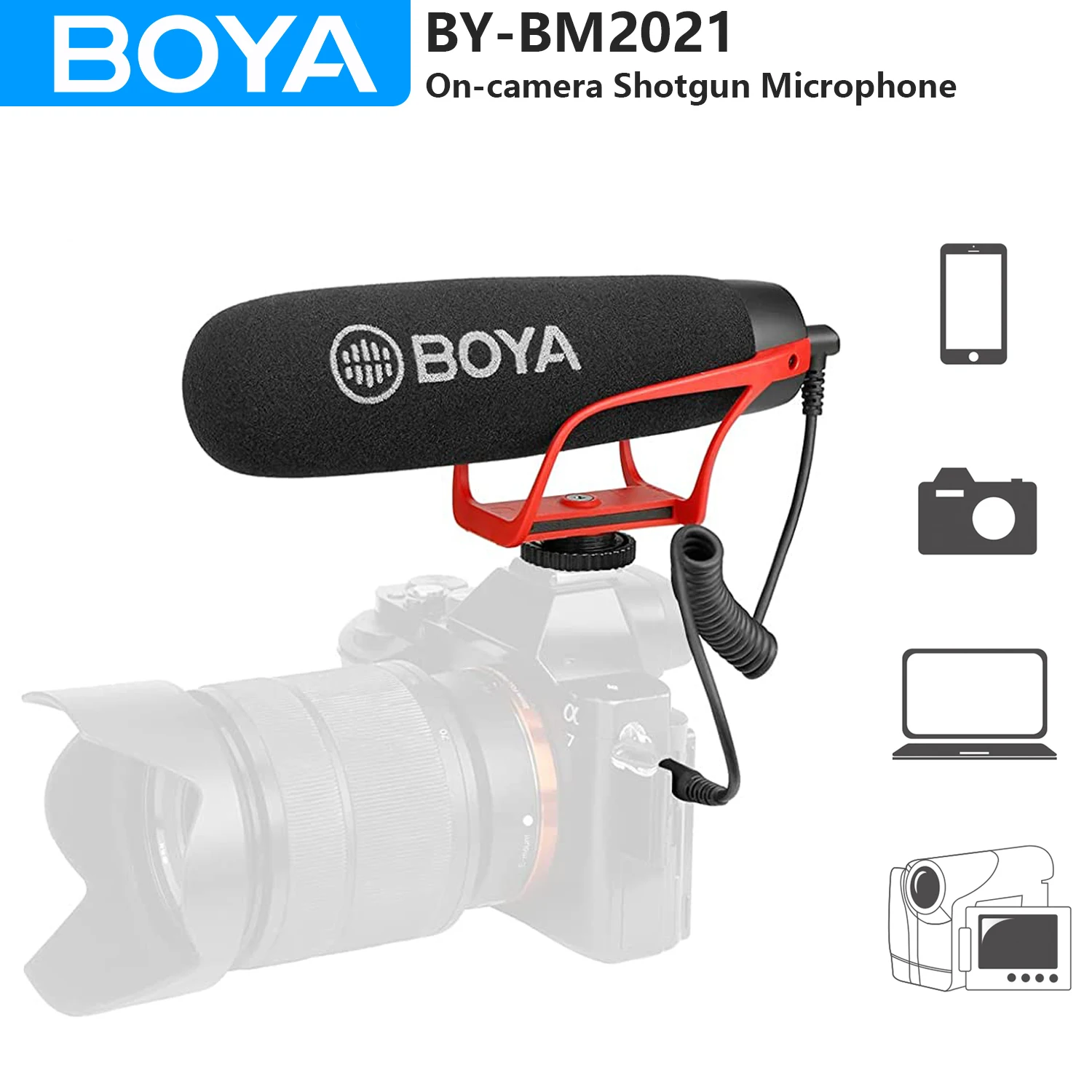 Микрофон для iPhone Android ПК смартфонов DSLR-камер