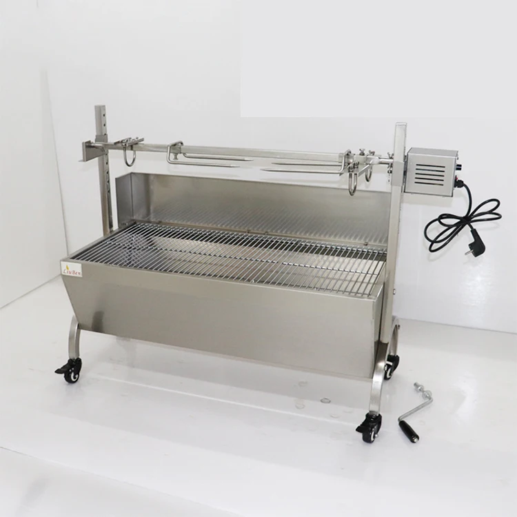 Профессиональный садовый гриль-барбекю угольный уличный вращающийся гриль