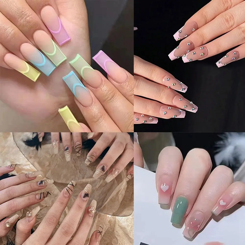 

24pcs/Box Butterfly Ballerina Manicure Tool Artificial Detachable Coffin False Nails Fake Nails Nail Tips Wearable