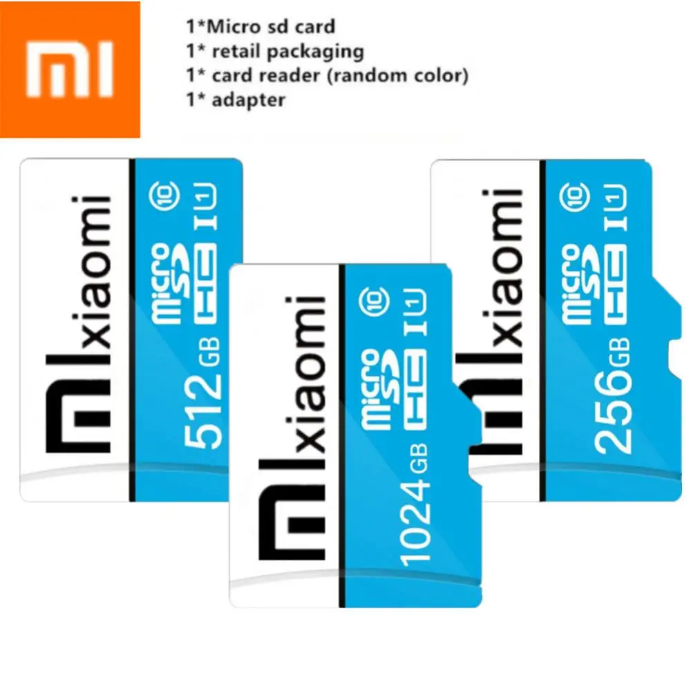 

Карта памяти XIAOMI 1 ТБ, 512 ГБ, 256 ГБ, 128 ГБ, Micro TF SD карта флэш-памяти класс 10 высокоскоростная TF карта памяти для адаптера смартфона