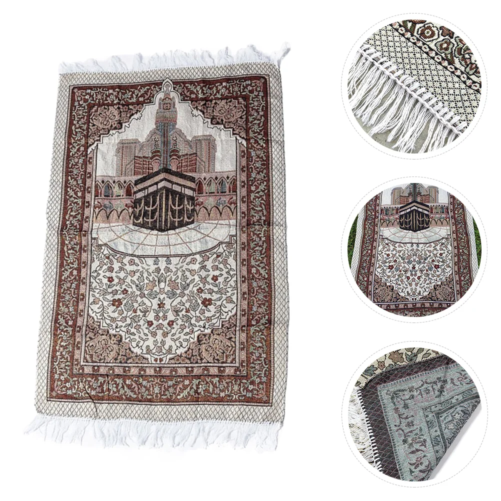 

1 Pc Muslim Prayer Rug Comfortable Prayer Mat Lesser Bairam Prayer Carpet