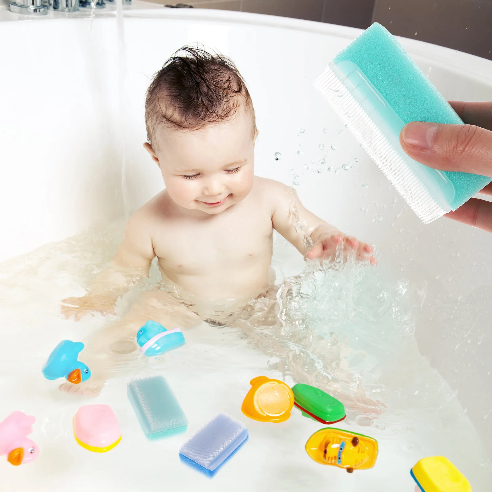 

Щетка Babycradle, губка для волос и кожи головы, щетка для мытья головы и шампуня для купания, набор кистей для купания новорожденных