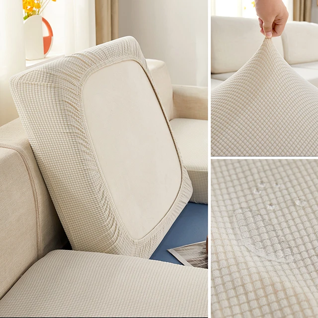 BRHUIXUE Эластичные серые водостойкие чехлы для диванных подушек Jacquard