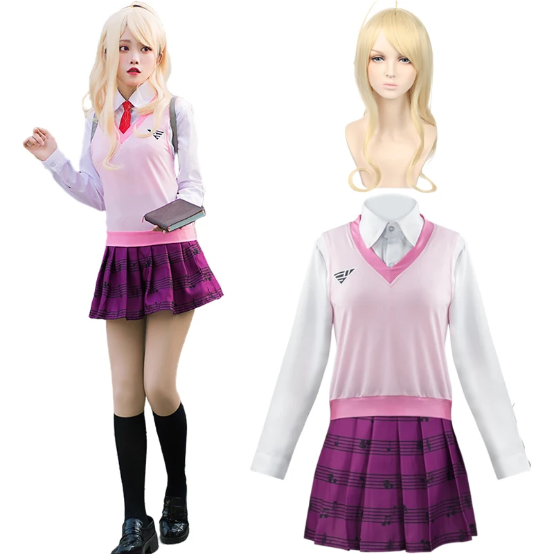 

Akamatsu kaede Cosplay Costume Anime Danganronpa High School Students Campus Uniform Halloween Carnival Costume JK Uniform