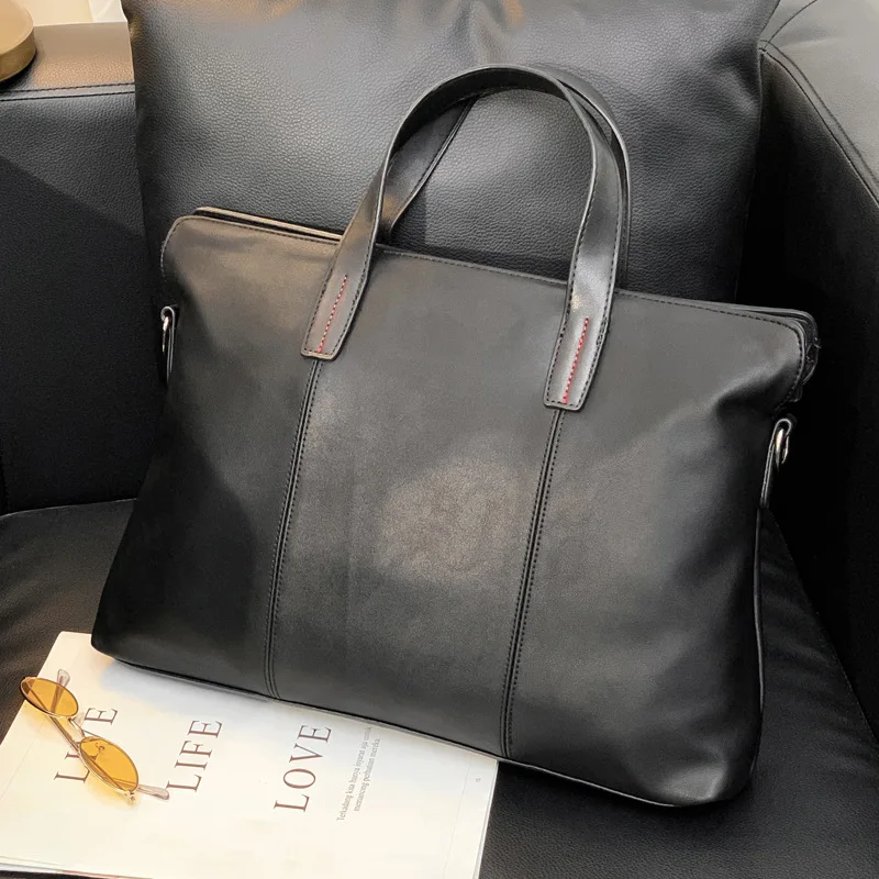 

Модные деловые мужские портфели Xiao.p, высококачественные повседневные сумки-мессенджеры из искусственной кожи, сумка для ноутбука, Офисные Сумки для мужчин