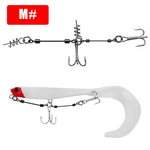 Набор для ловли рыбы Waterboy S/M/L, двойные тройные Крючки с центральным штифтом для щуки, живота, мелководья, Мягкая приманка